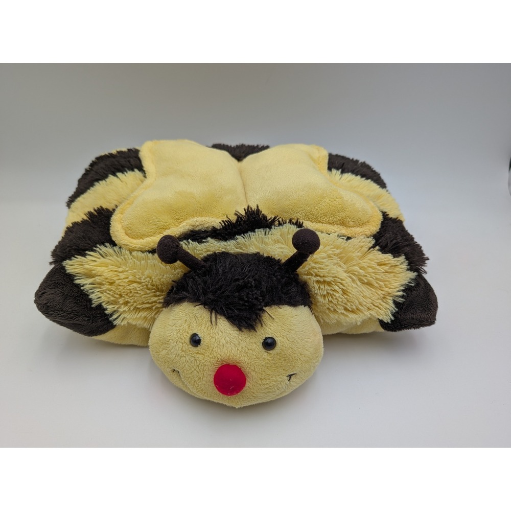 Pillow Pets Pee Wees Bumble Bee Yellow Black Plush Small 2010 Toy